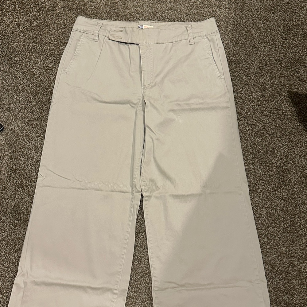 Light Tan Wide-Leg Pants